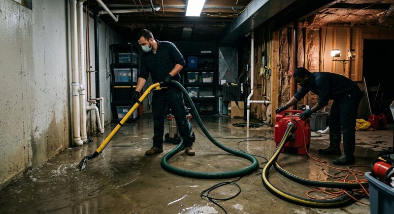 Basement Water Cleanup in Wilmington, NC